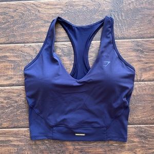 Gymshark Whitney Crop Tank - Indigo Navy, size: L